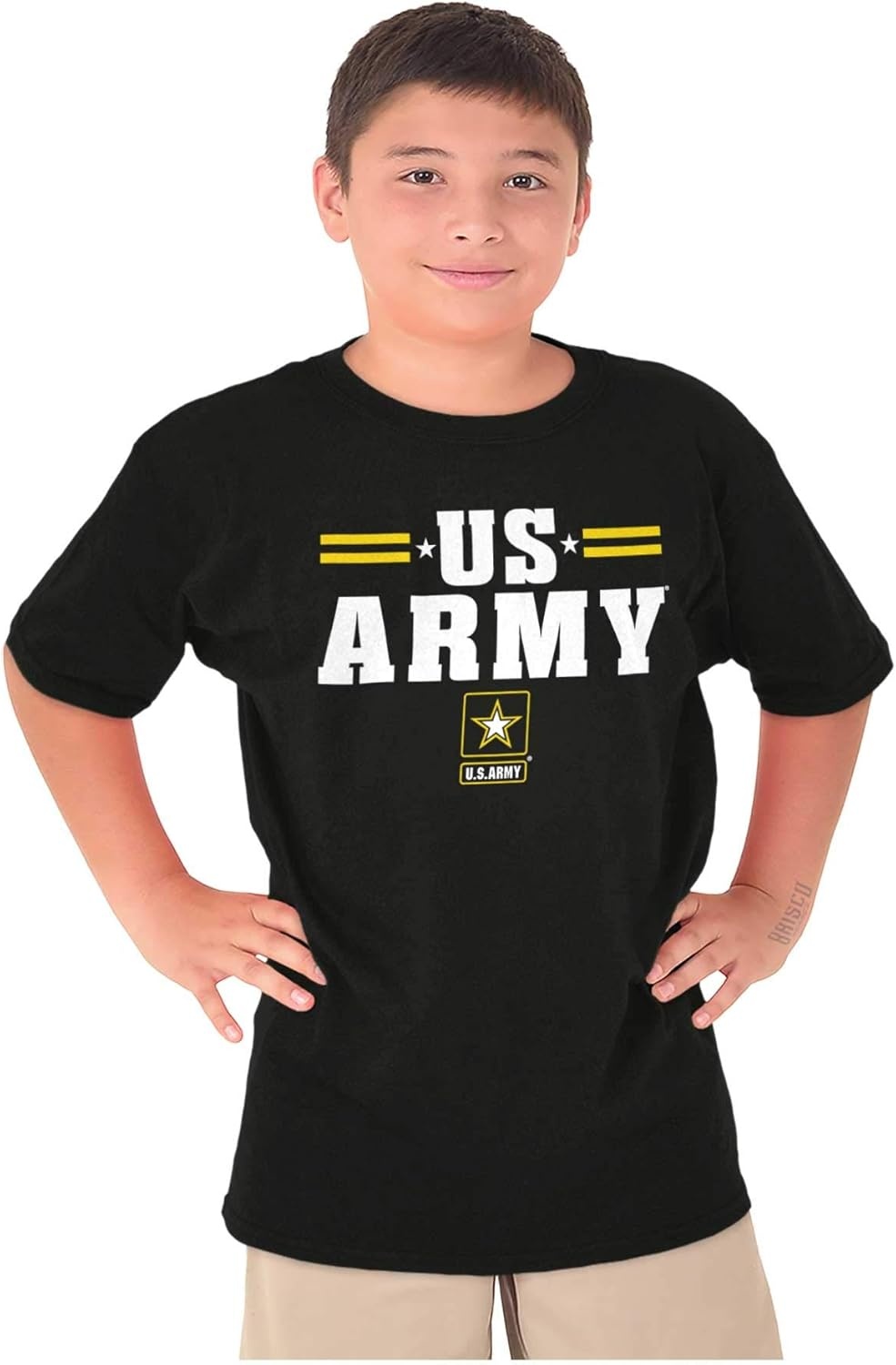 image:imageBrisco Brands United States Army Star Logo Military Crewneck T Shirts Boy Girl