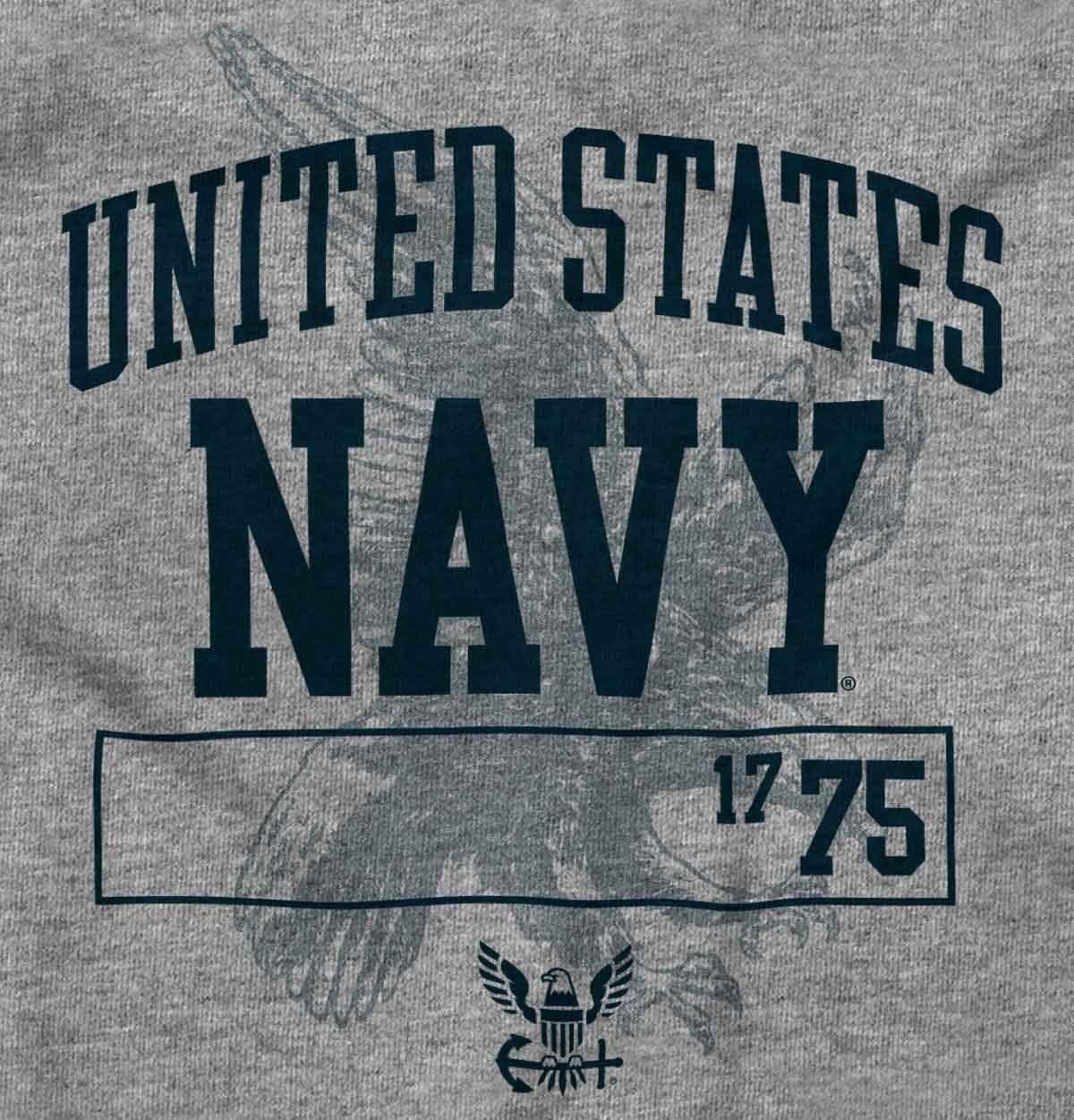 image:imageBrisco Brands United States Navy 1775 Eagle Anchor Sweatshirt for Men or WomenSport Grey