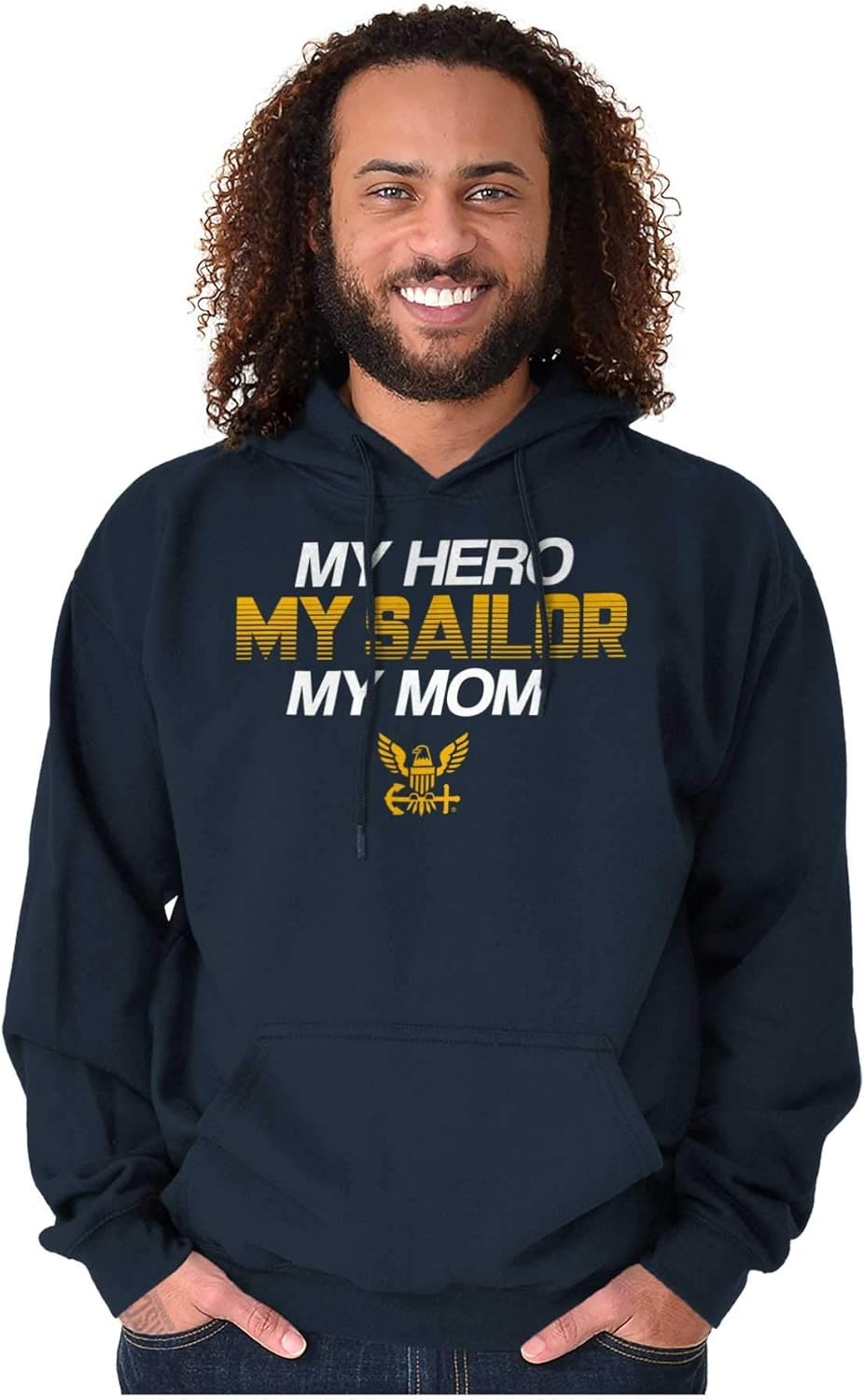 image:imageBrisco Brands United States Navy Sailor Mom Mother Hoodie Sweatshirt Women MenNavy