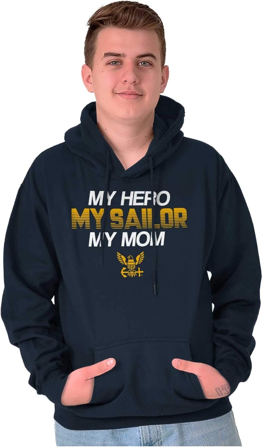image:imageBrisco Brands United States Navy Sailor Mom Mother Hoodie Sweatshirt Women MenNavy
