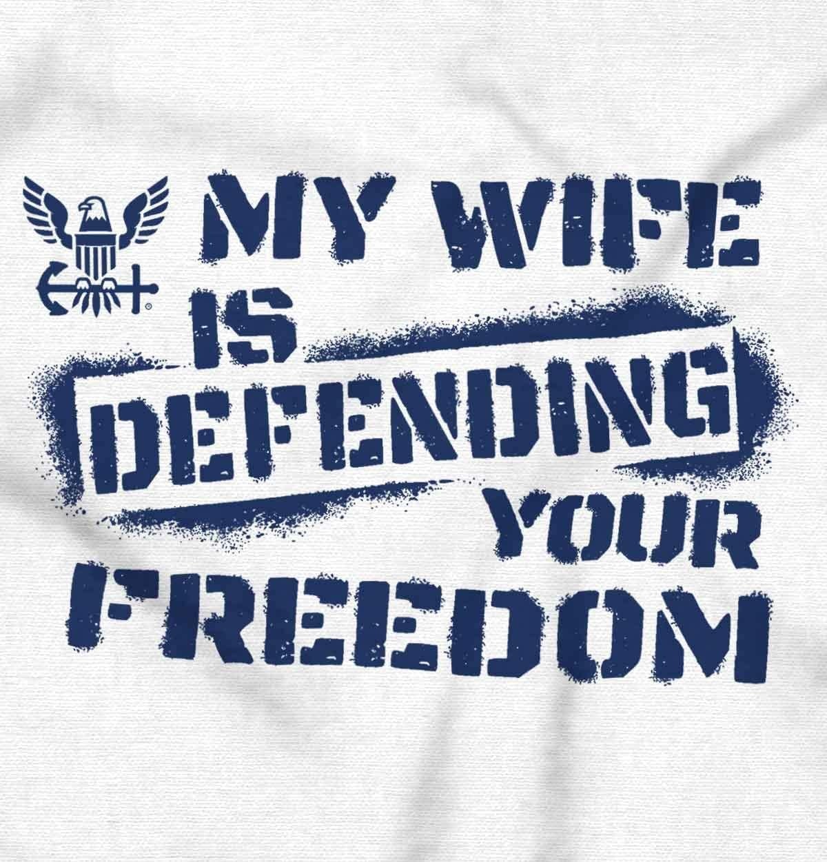 image:imageBrisco Brands United States Navy Wife Freedom Zip Hoodie Sweatshirt MenWhite