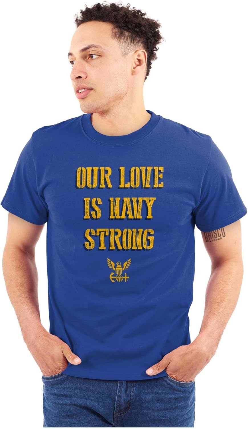image:imageOur Love is Navy Strong Anchor Logo Graphic T Shirt Men or WomenRoyal