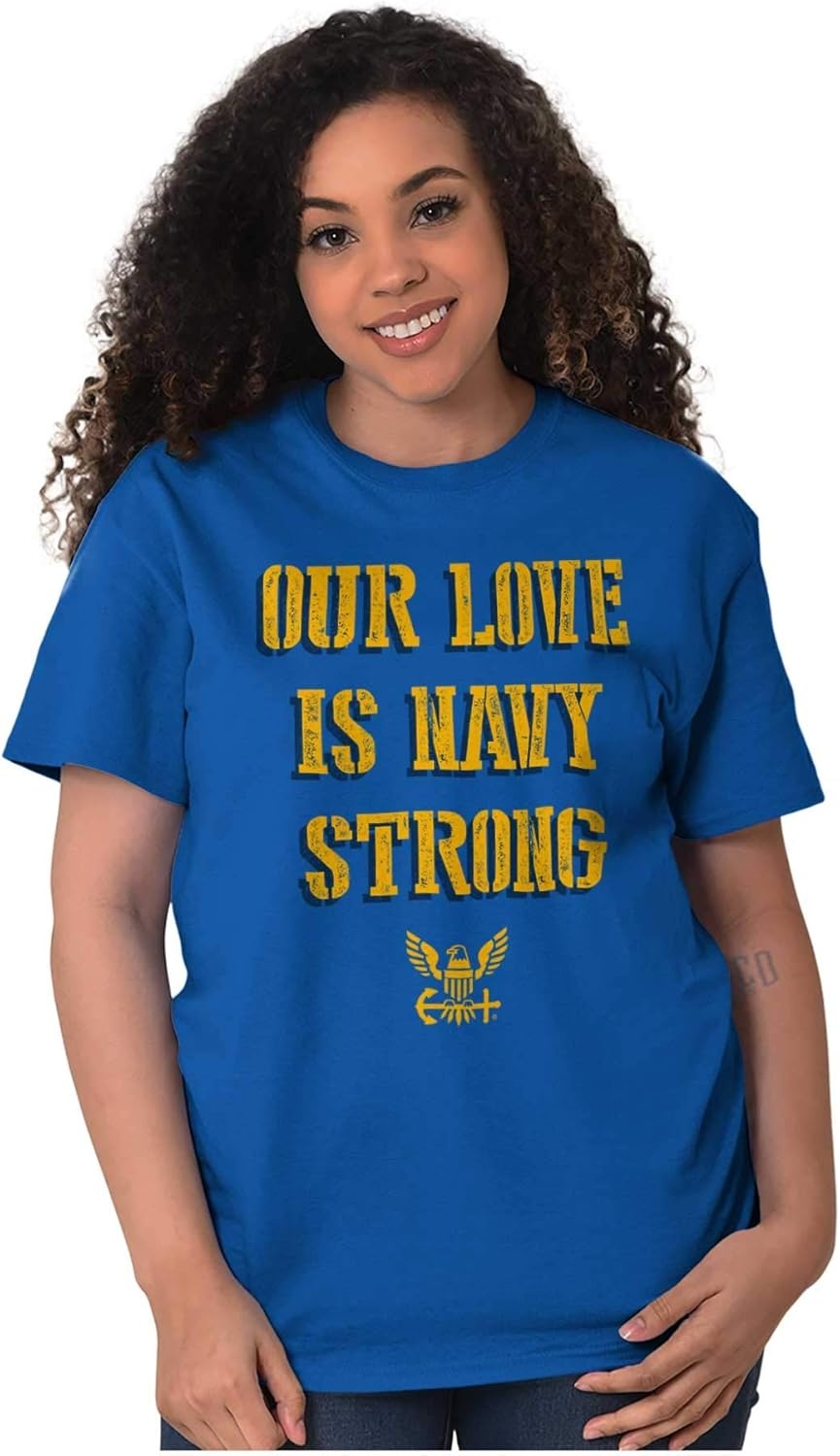 image:imageOur Love is Navy Strong Anchor Logo Graphic T Shirt Men or WomenRoyal