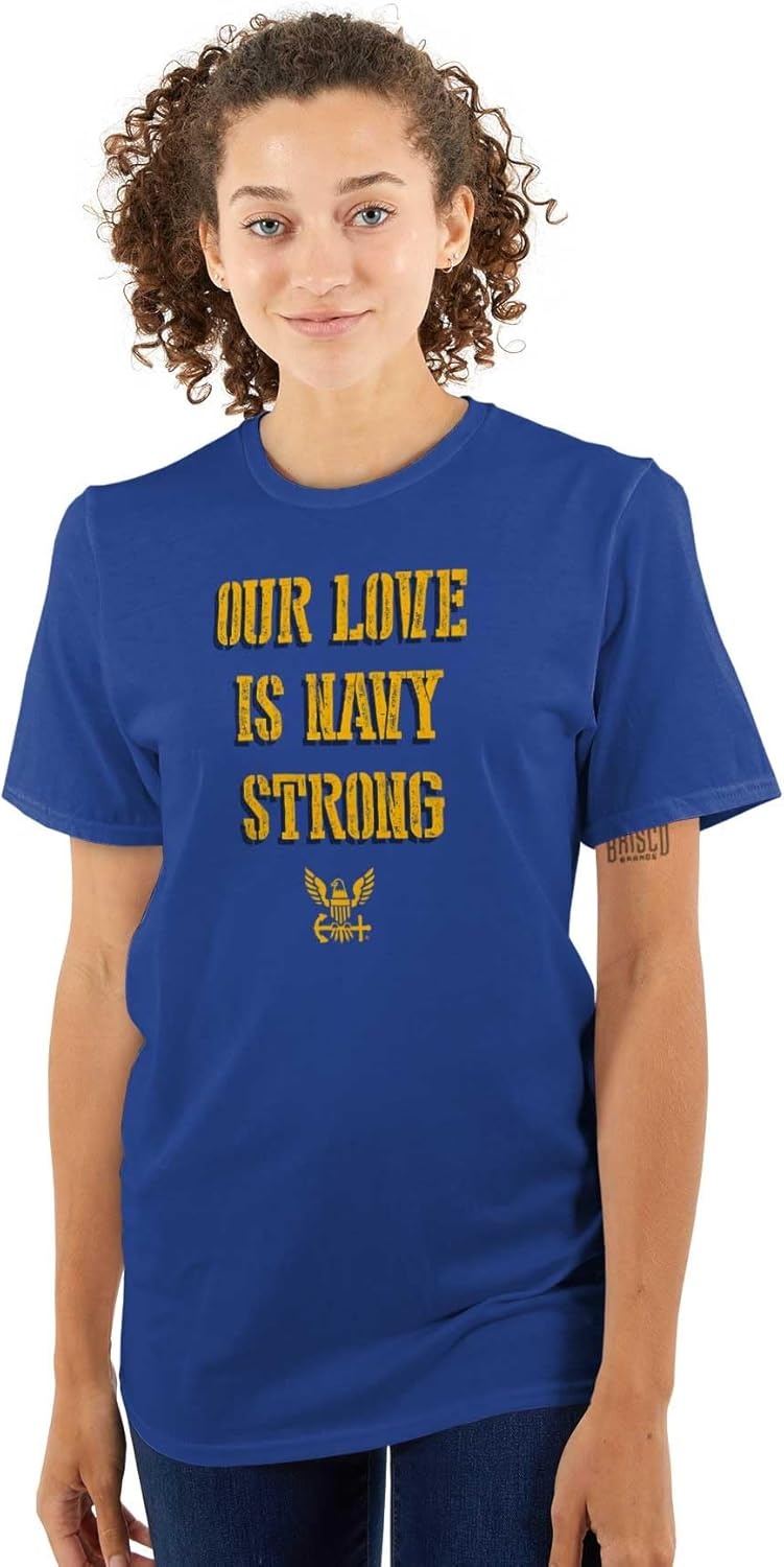 image:imageOur Love is Navy Strong Anchor Logo Graphic T Shirt Men or WomenRoyal