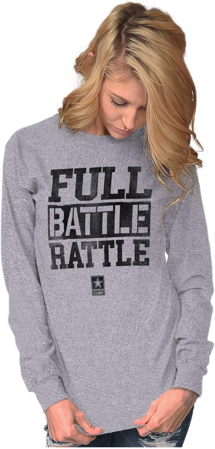 image:imageUS Army Casual Military PT Style Long Sleeve Tshirt Men WomenSport Grey