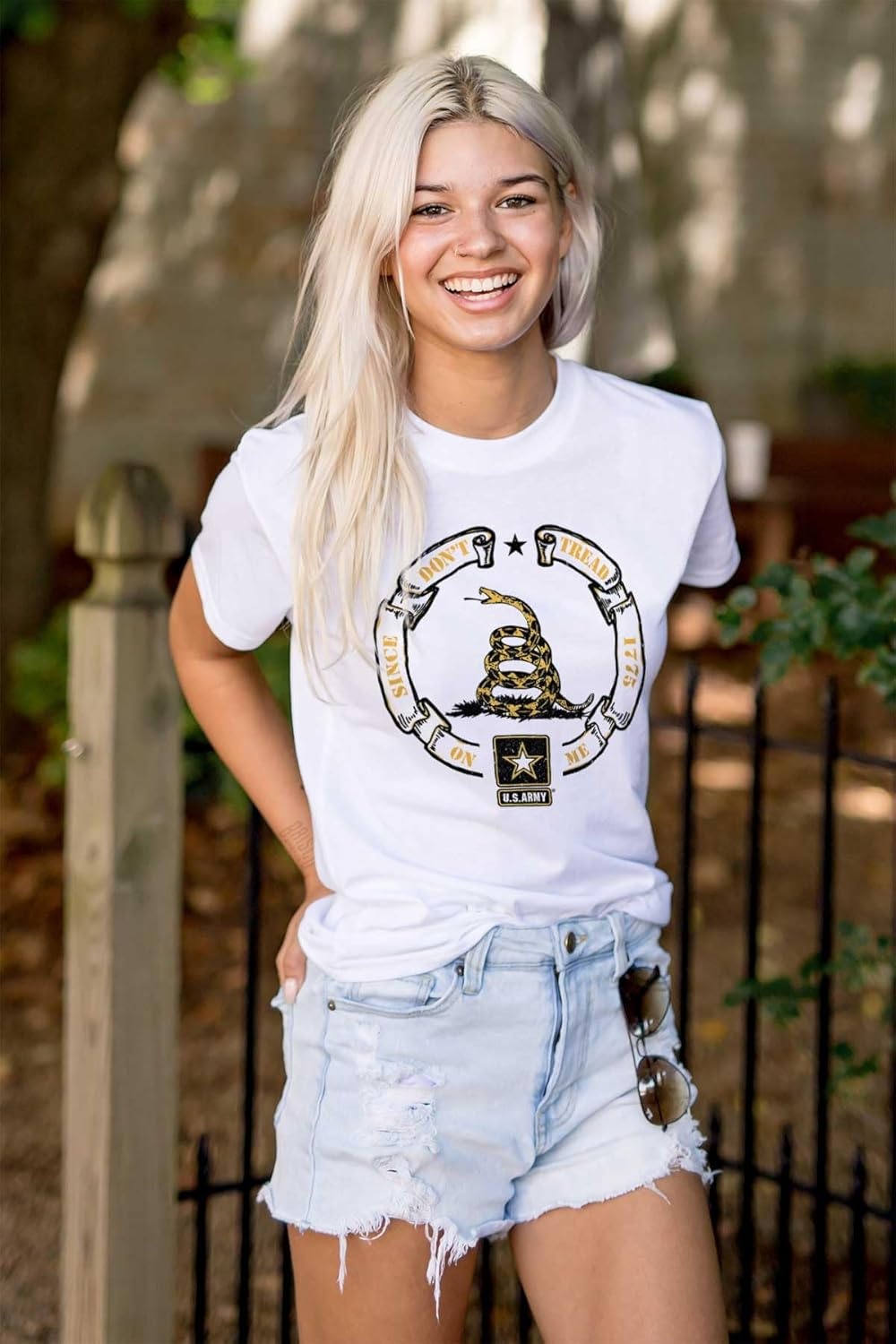 image:imageUS Army Gadsden Flag PT Military Graphic T Shirt Men or WomenWhite