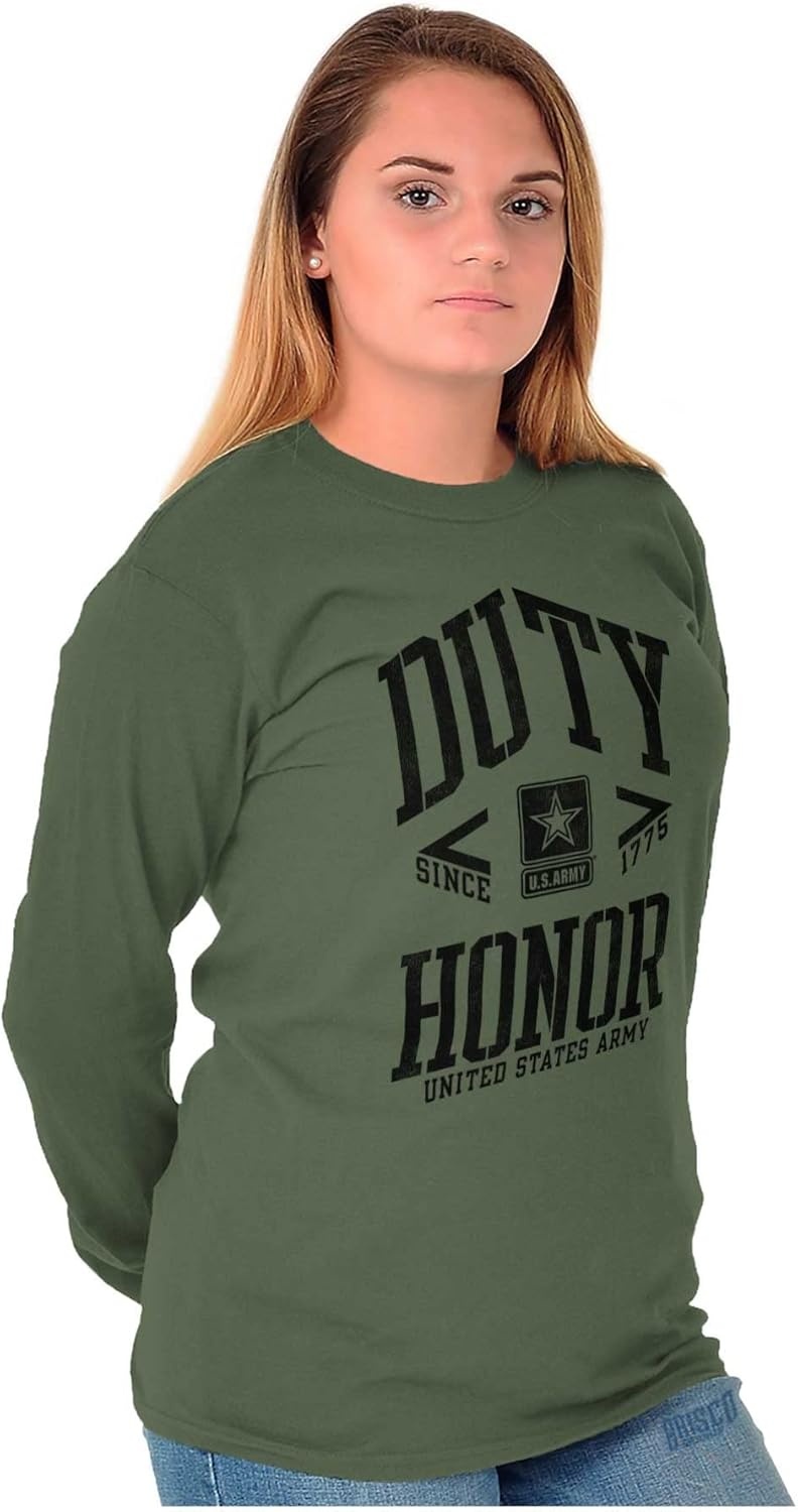 image:imageUS Army Proud Soldiers Veterans Long Sleeve Tshirt Men WomenMilitary Green