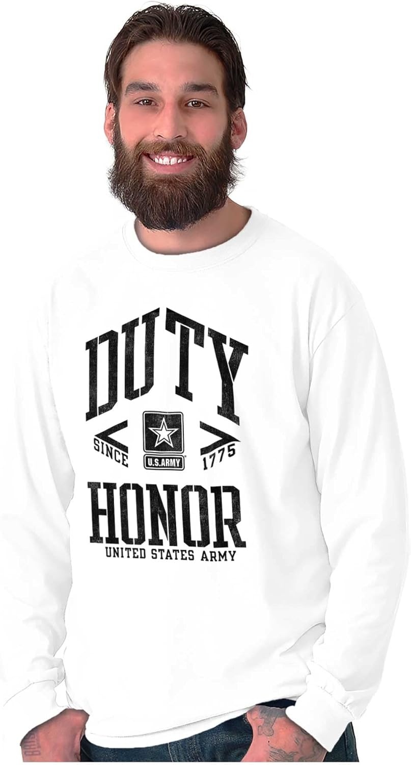 image:imageUS Army Proud Soldiers Veterans Long Sleeve Tshirt Men WomenWhite