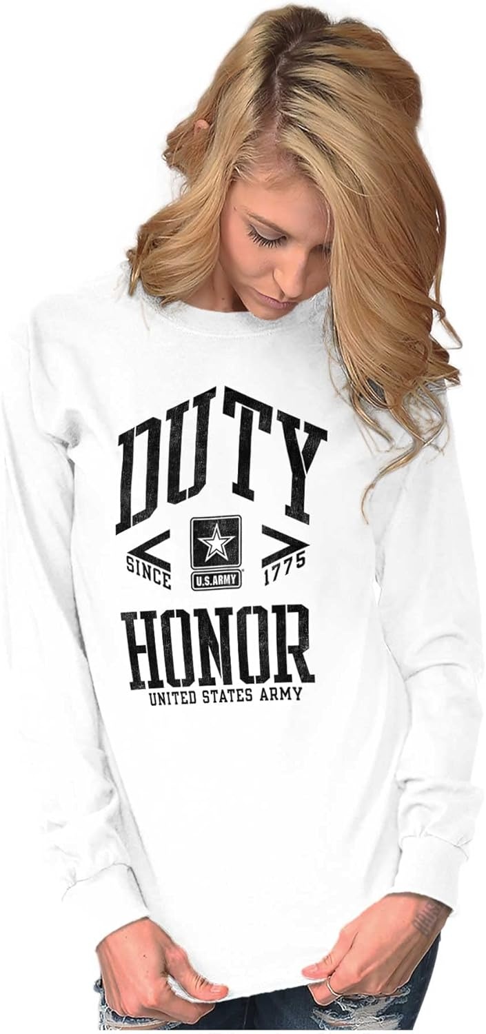 image:imageUS Army Proud Soldiers Veterans Long Sleeve Tshirt Men WomenWhite
