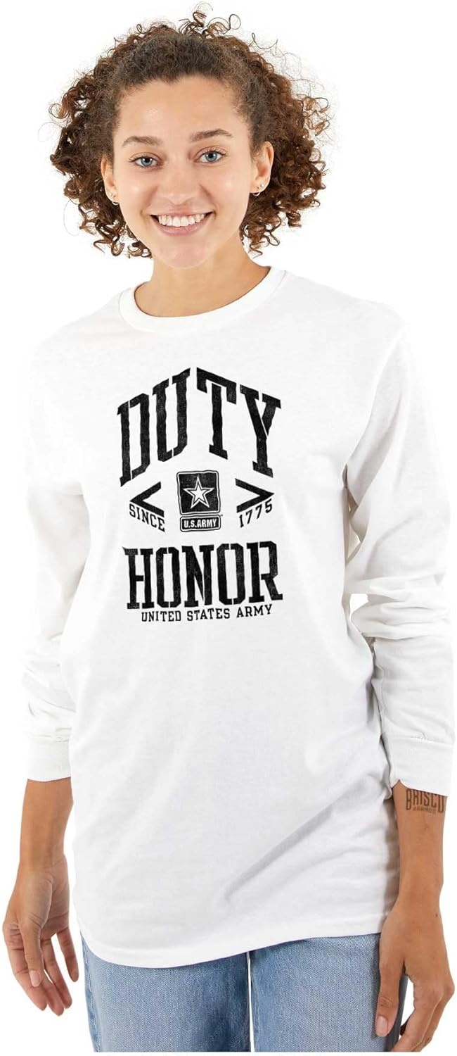 image:imageUS Army Proud Soldiers Veterans Long Sleeve Tshirt Men WomenWhite