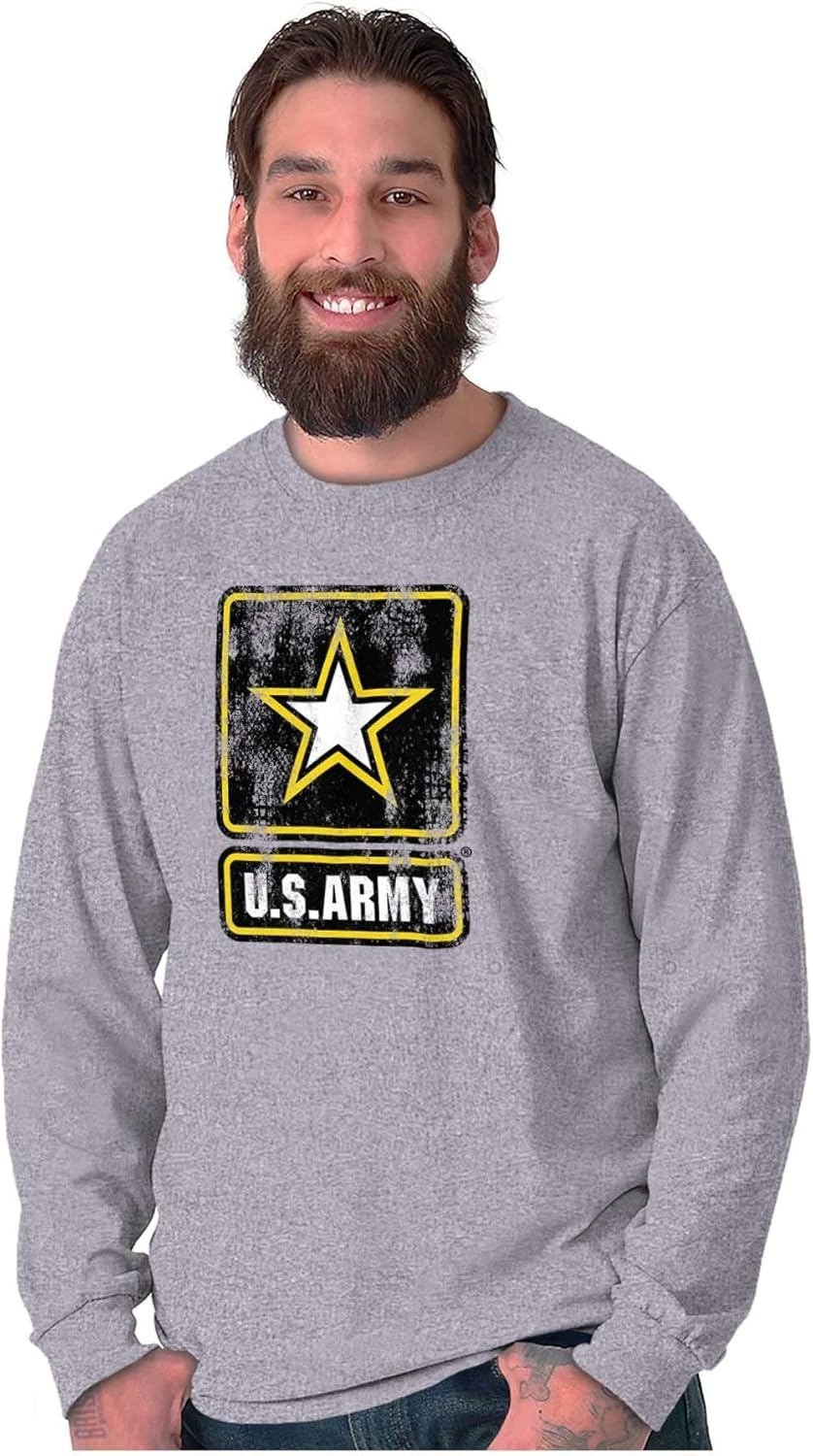 image:imageUS Army United States Military Pride Long Sleeve Tshirt Men WomenSport Grey