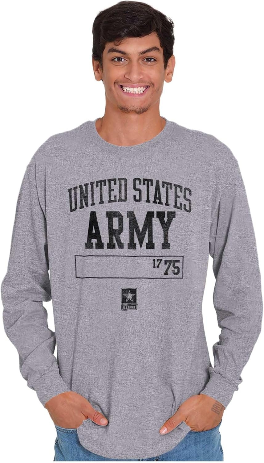 image:imageUS Army United States Soldier Long Sleeve Tshirt Men WomenSport Grey
