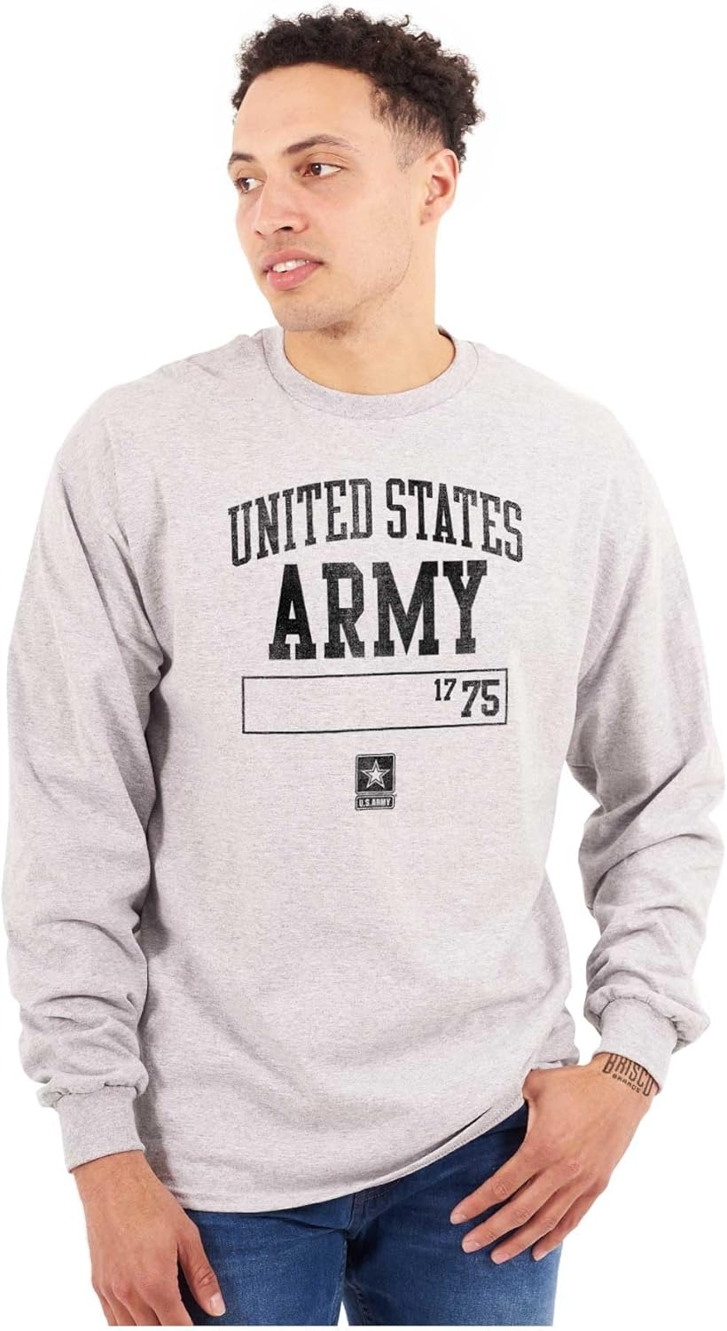 image:imageUS Army United States Soldier Long Sleeve Tshirt Men WomenSport Grey