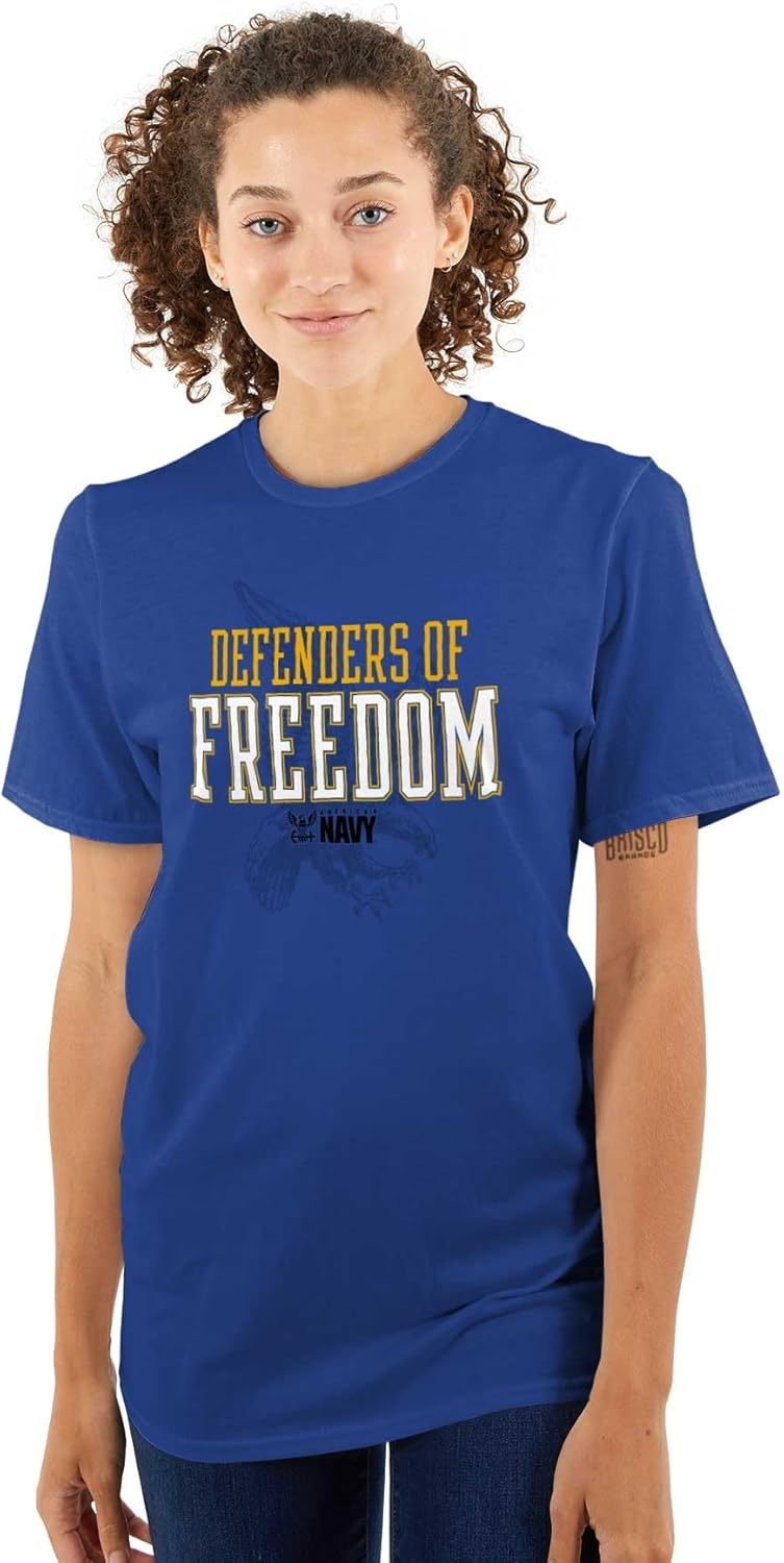 image:imageUS Navy Logo Defenders of Freedom Graphic T Shirt Men or WomenRoyal