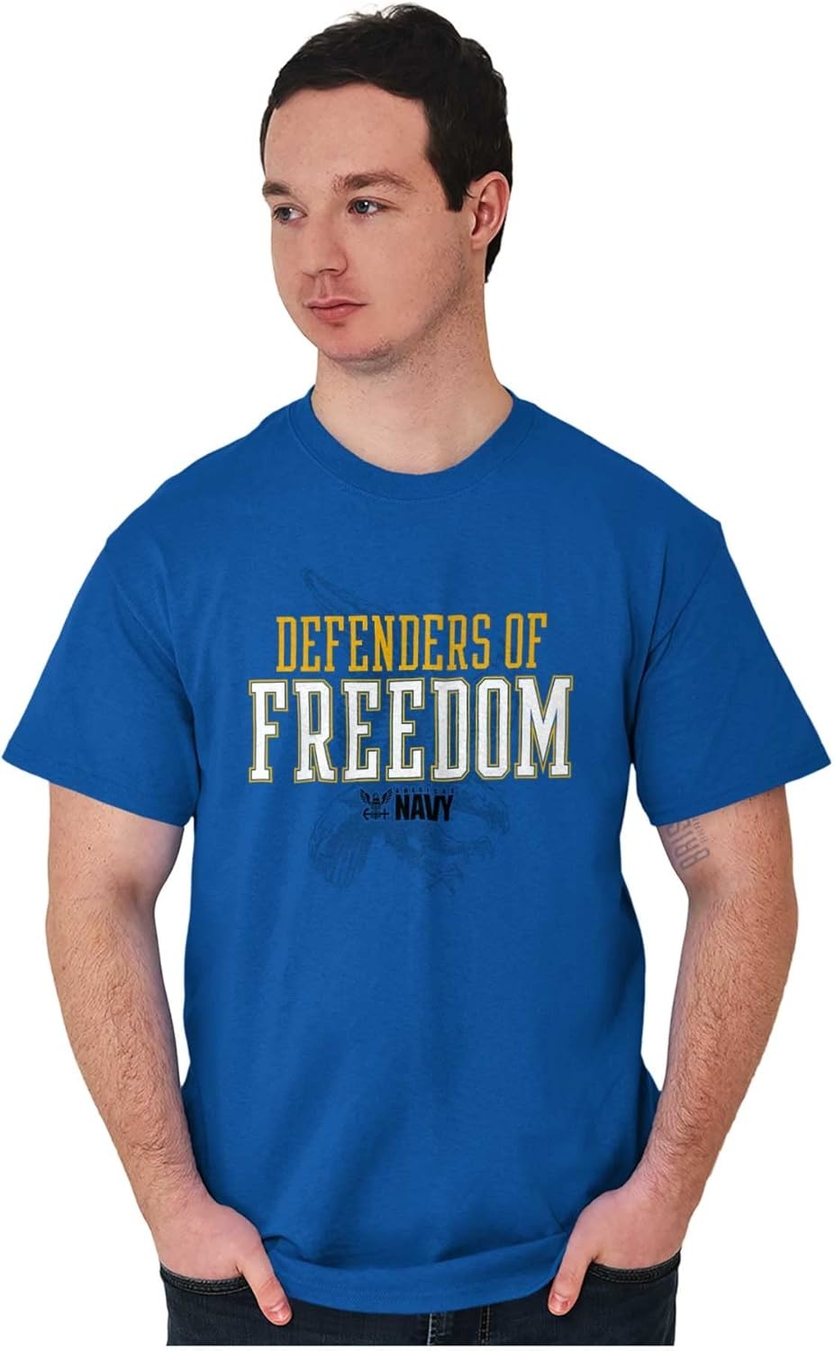 image:imageUS Navy Logo Defenders of Freedom Graphic T Shirt Men or WomenRoyal