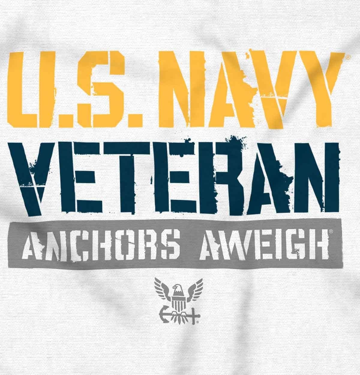 image:imageUS Navy Veteran Anchors Aweigh Long Sleeve Tshirt Men WomenWhite