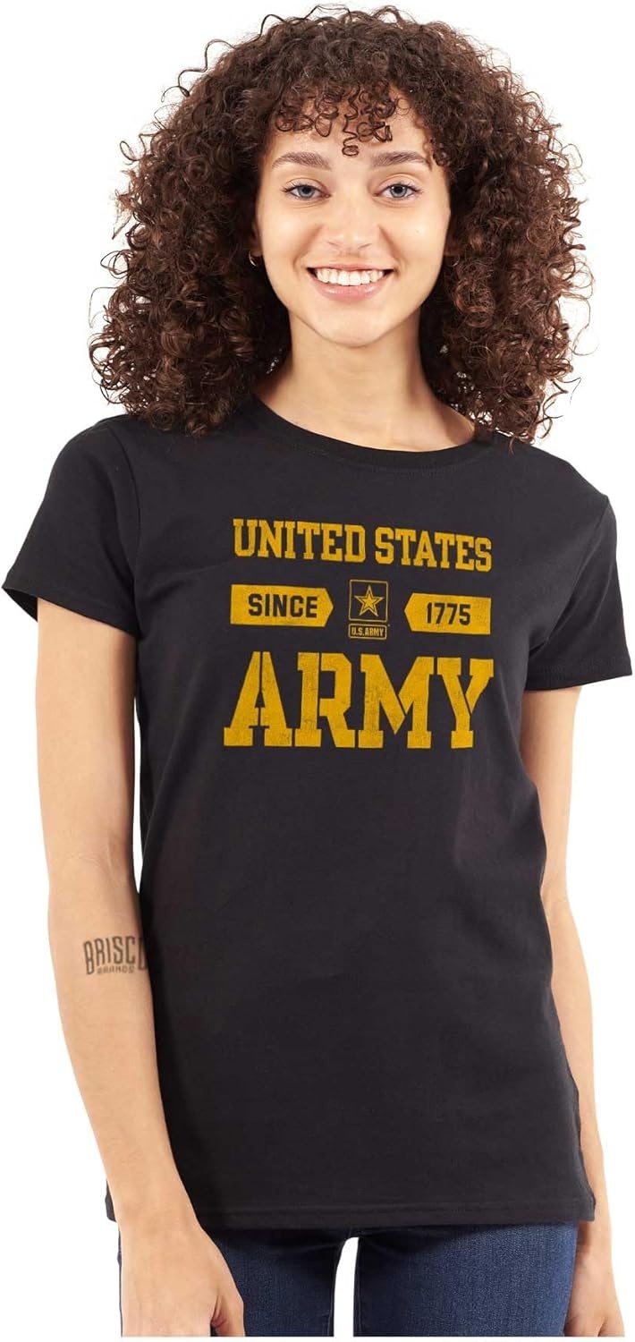 image:imageUnited States Army Logo Since 1775 Womens Slim Fit Graphic TeeBlack