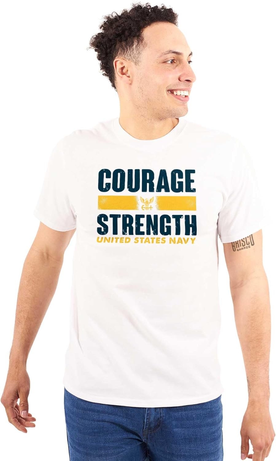 image:imageUnited States Navy Courage Strength Graphic T Shirt Men or WomenWhite