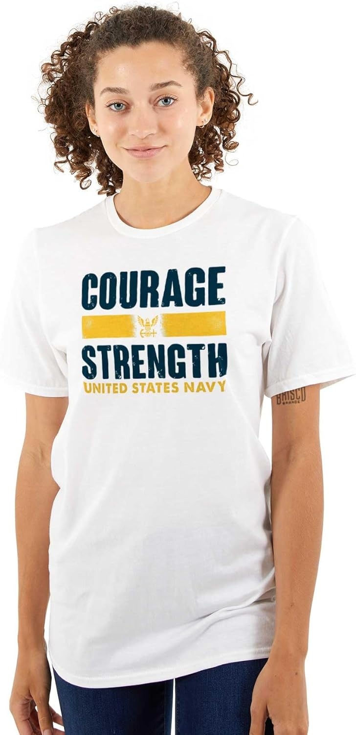 image:imageUnited States Navy Courage Strength Graphic T Shirt Men or WomenWhite