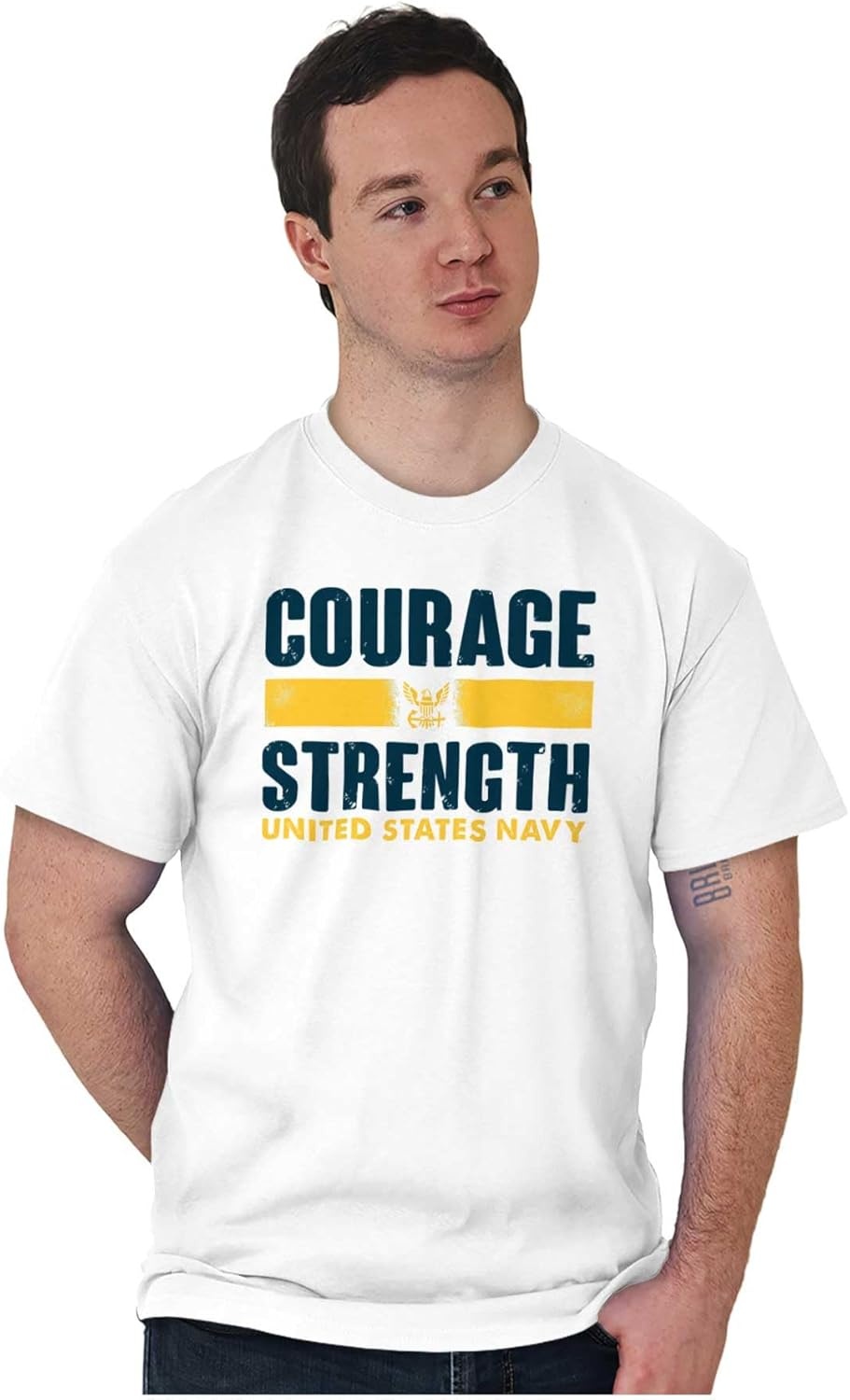 image:imageUnited States Navy Courage Strength Graphic T Shirt Men or WomenWhite