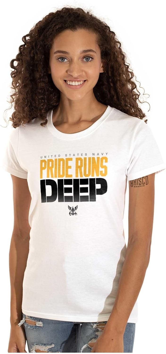 image:imageUnited States Navy Pride Runs Deep Womens Slim Fit Graphic Tee