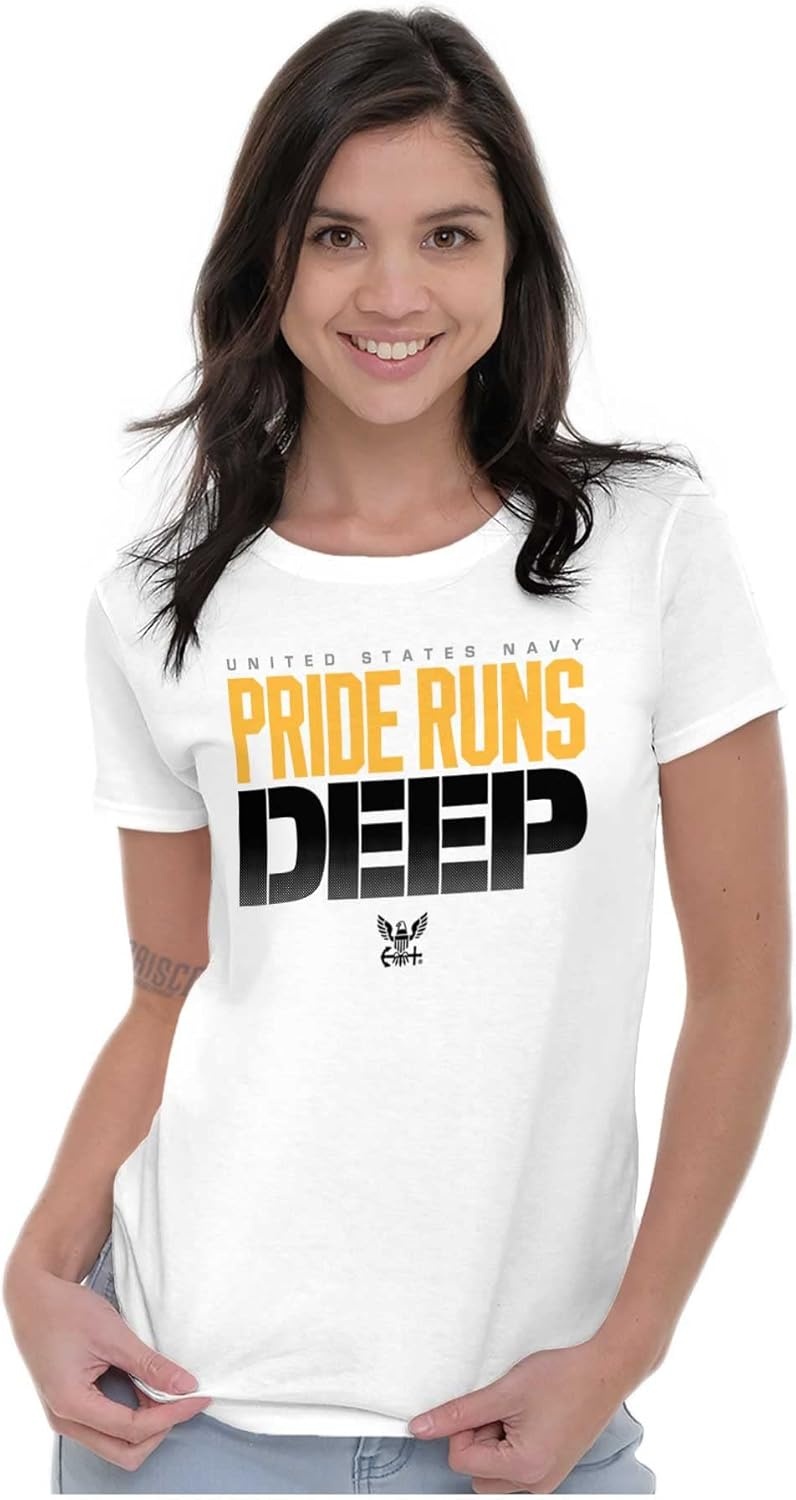 image:imageUnited States Navy Pride Runs Deep Womens Slim Fit Graphic Tee