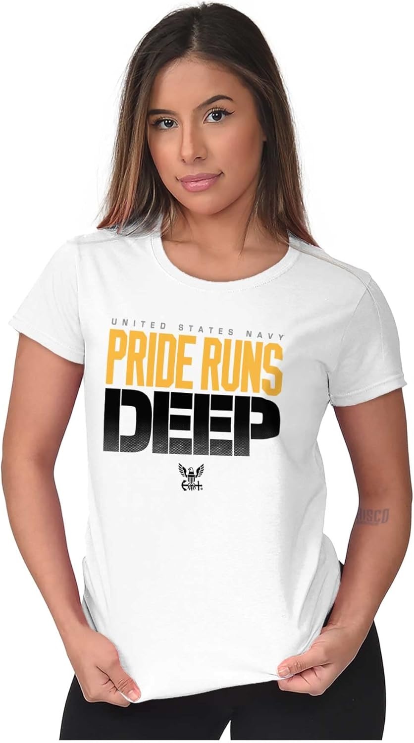 image:imageUnited States Navy Pride Runs Deep Womens Slim Fit Graphic Tee