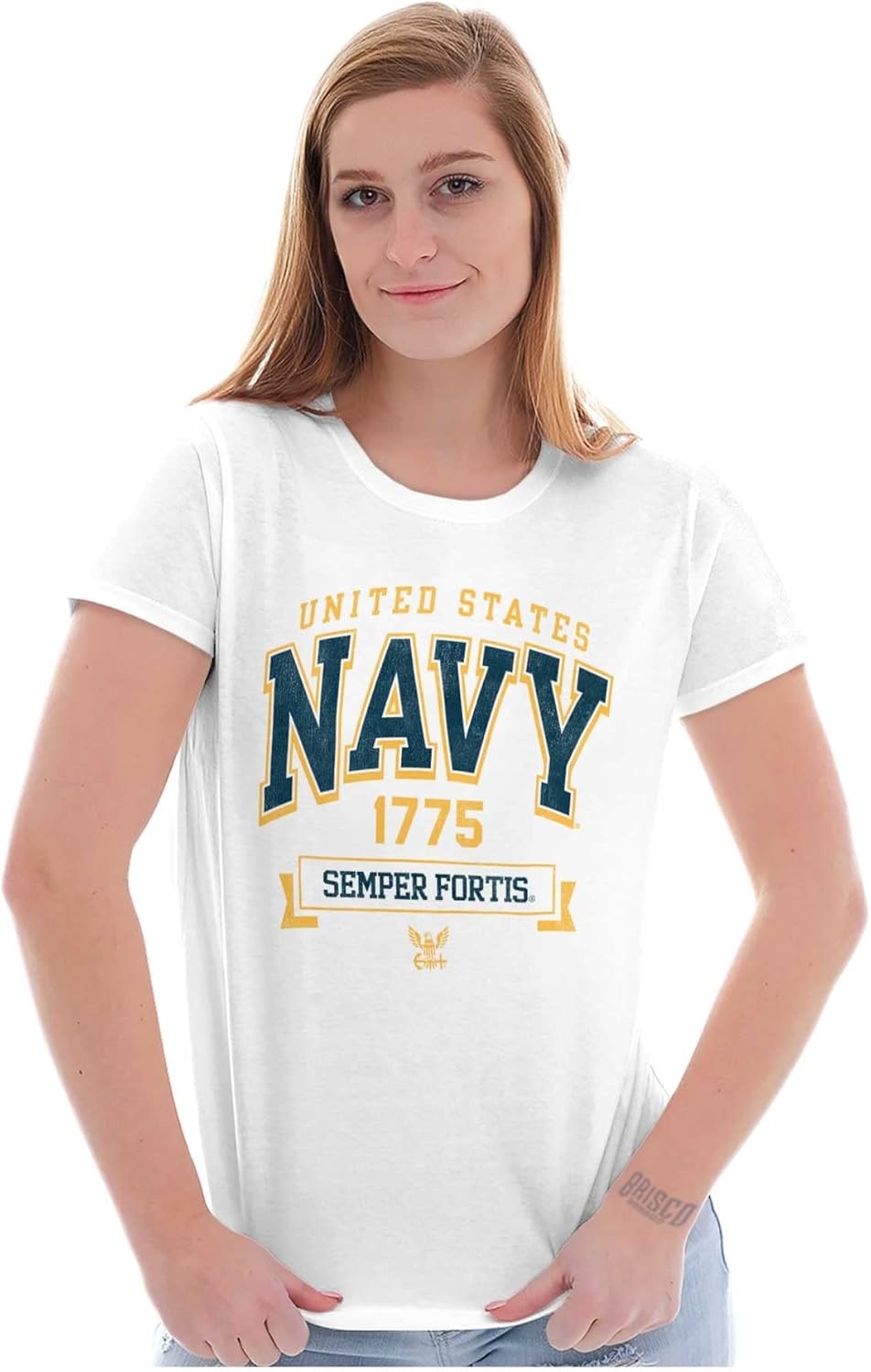 image:imageUnited States Navy Semper Fortis 1775 Womens Slim Fit Graphic Tee