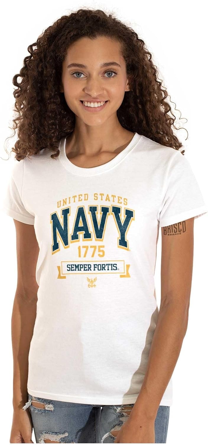 image:imageUnited States Navy Semper Fortis 1775 Womens Slim Fit Graphic Tee