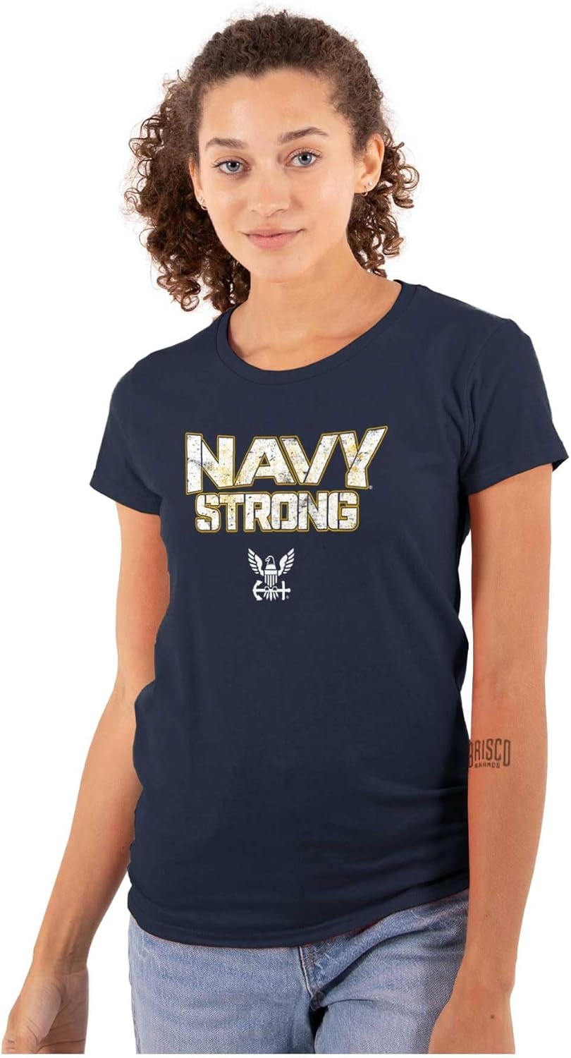 image:imageUnited States Navy Strong Anchor Logo Womens Slim Fit Graphic Tee