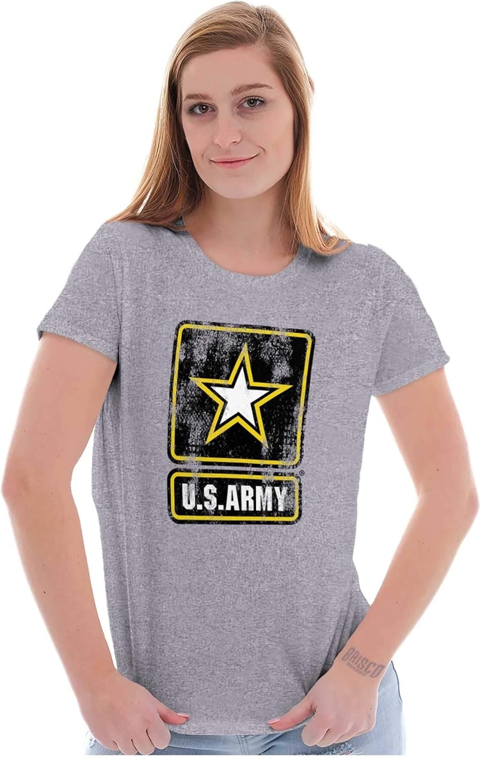 image:imageVintage Military US Army Star Logo Womens Slim Fit Graphic Tee