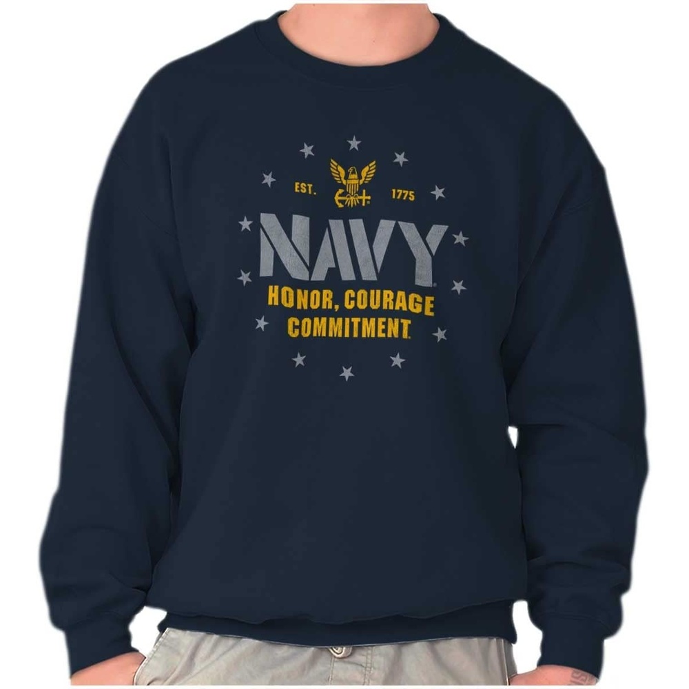 image:imageBrisco Brands Est 1775 Navy Honor Courage Commit Sweatshirt for Men or WomenNavy