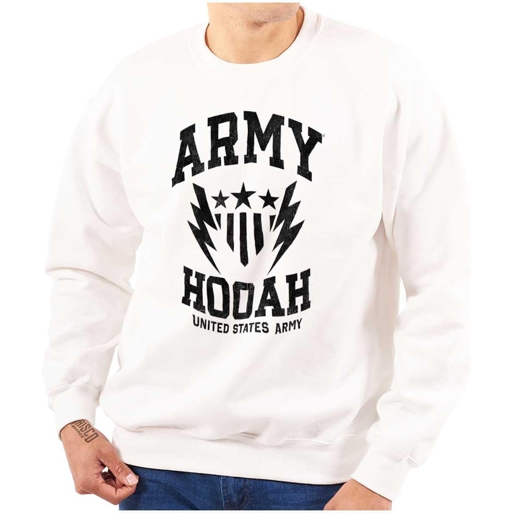 image:imageBrisco Brands US Army Soldier Veteran Pride Sweatshirt for Men or WomenWhite