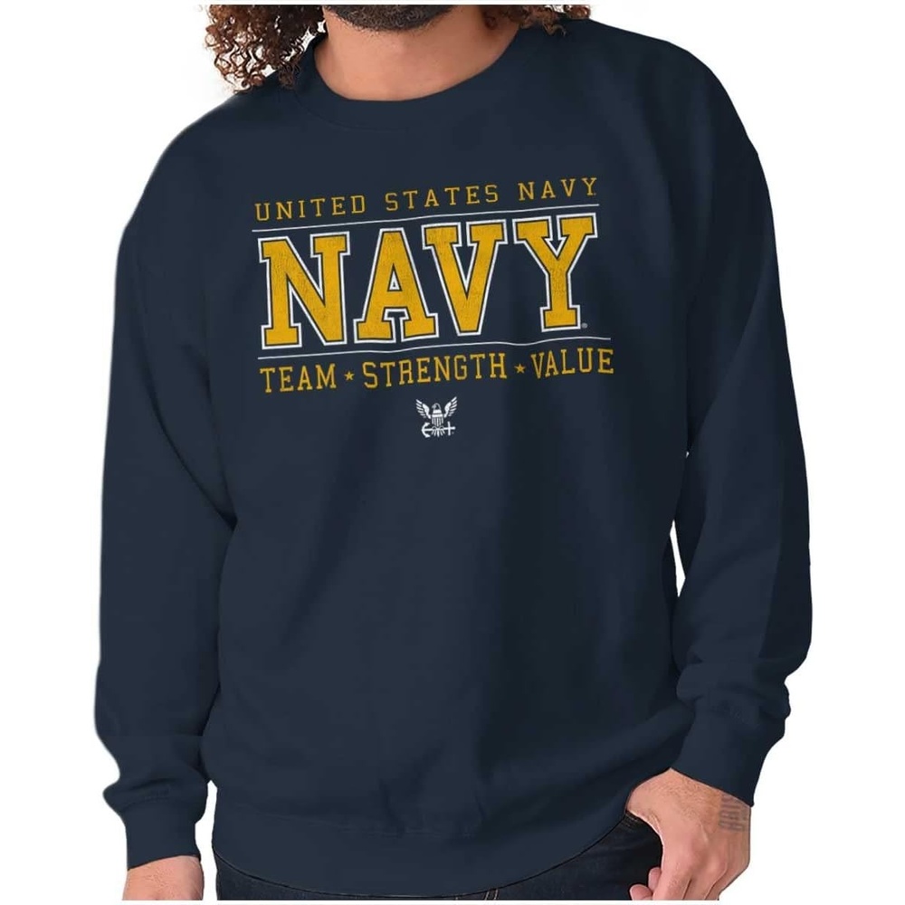image:imageBrisco Brands US Navy Team Strength Value Sweatshirt for Men or WomenNavy