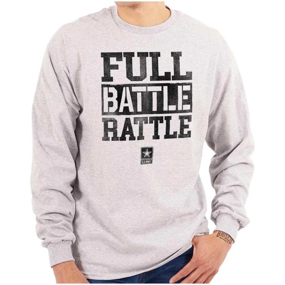 image:imageUS Army Casual Military PT Style Long Sleeve Tshirt Men WomenSport Grey