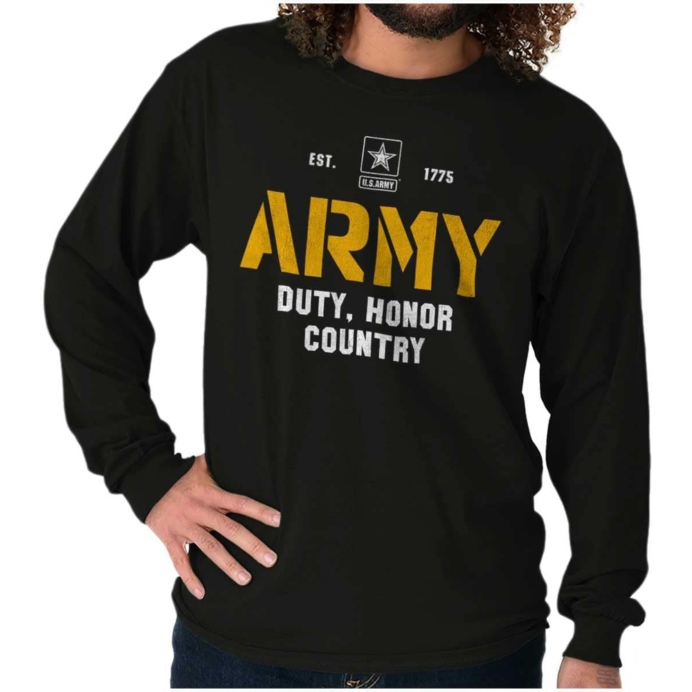 image:imageUS Army Pride Military Style PT Long Sleeve Tshirt Men WomenBlack