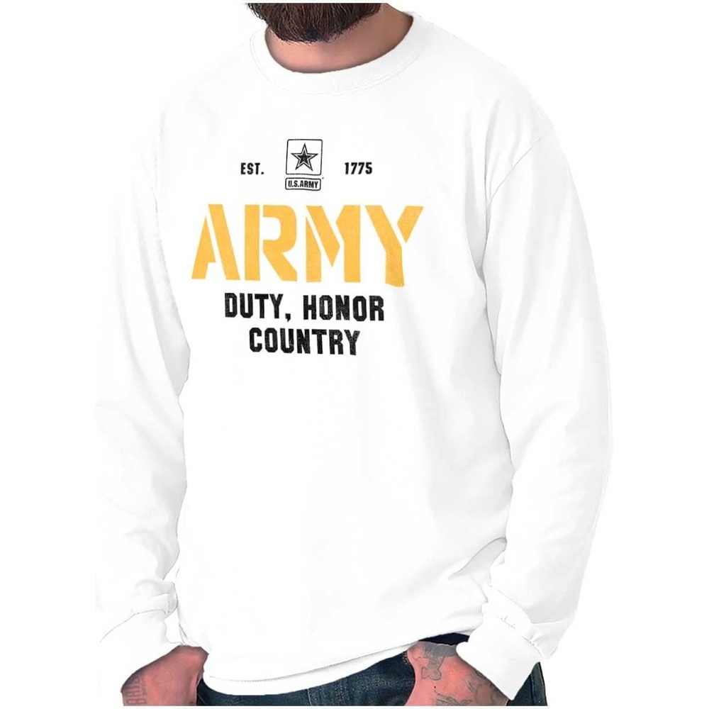 image:imageUS Army Pride Military Style PT Long Sleeve Tshirt Men WomenWhite