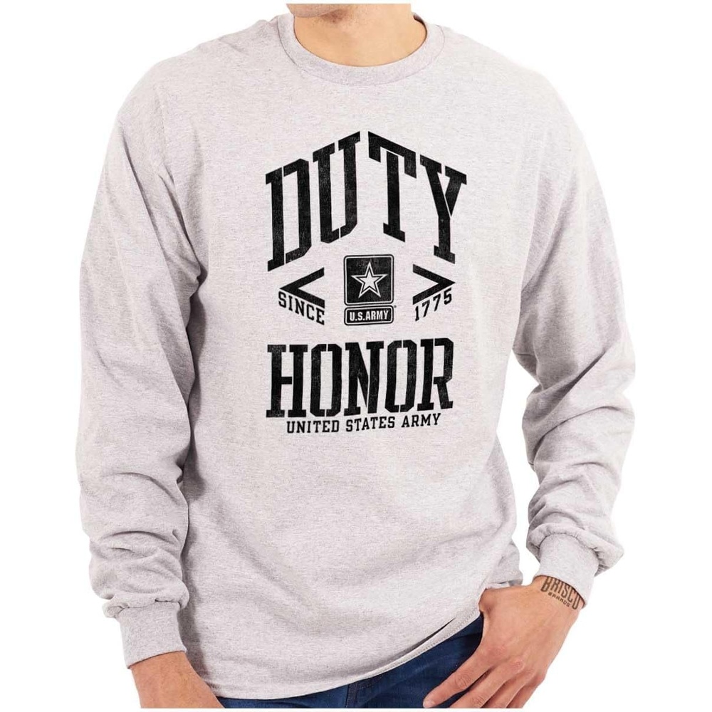 image:imageUS Army Proud Soldiers Veterans Long Sleeve Tshirt Men WomenSport Grey