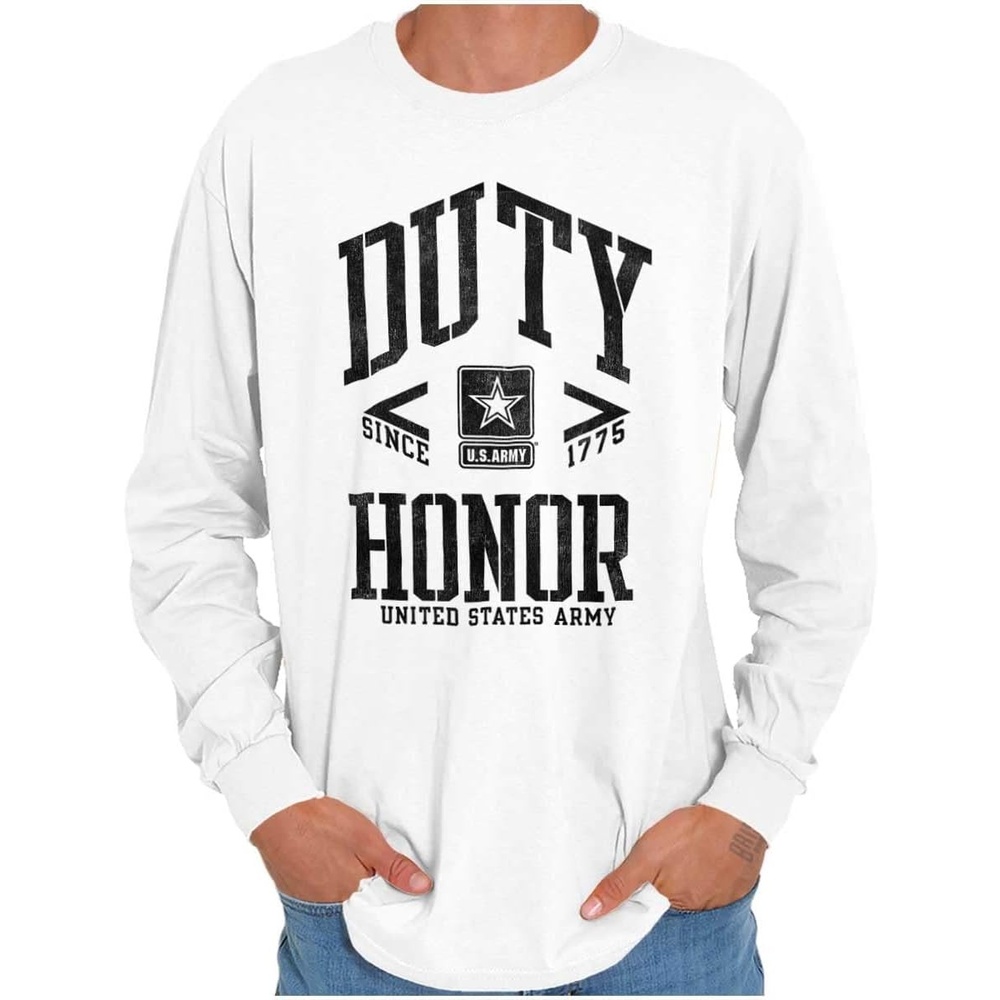 image:imageUS Army Proud Soldiers Veterans Long Sleeve Tshirt Men WomenWhite