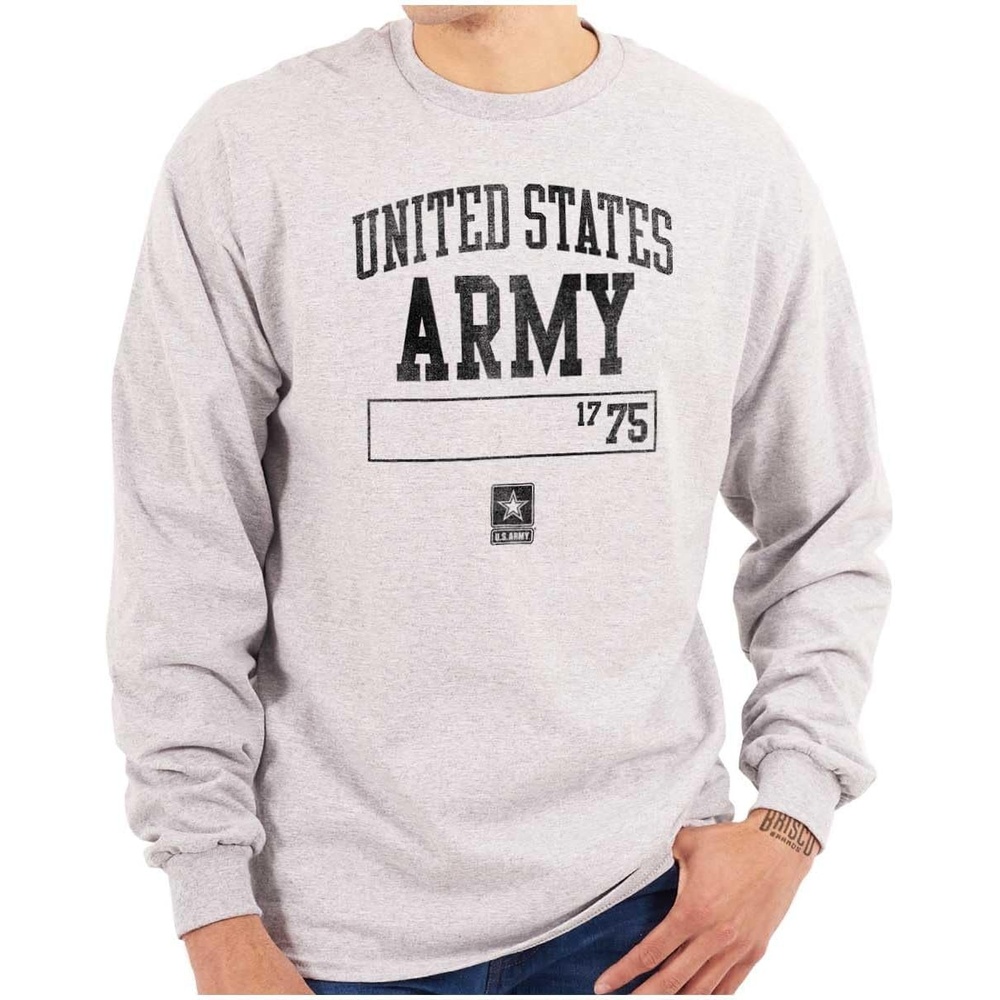 image:imageUS Army United States Soldier Long Sleeve Tshirt Men WomenSport Grey