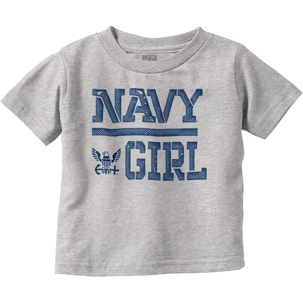 image:imageUS Navy Girl Military Anchor Logo Youth T Shirt Tee GirlsHeather