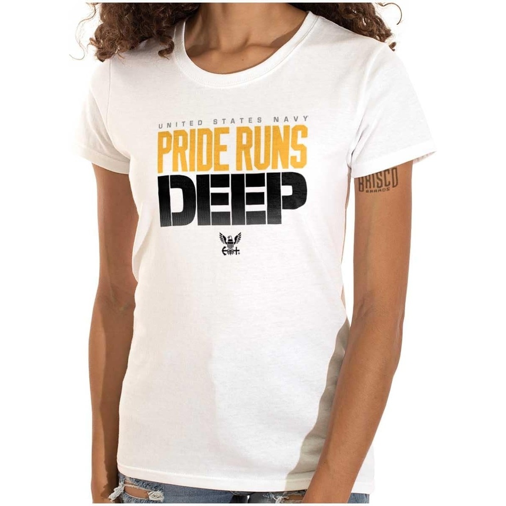 image:imageUnited States Navy Pride Runs Deep Womens Slim Fit Graphic Tee