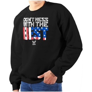 Brisco Brands Dont Mess With Best US Navy Flag Sweatshirt for Men or Women(Black)