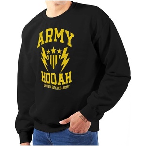 Brisco Brands US Army Soldier Veteran Pride Sweatshirt for Men or Women(Black)