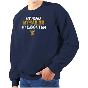 Brisco Brands United States Navy Sailor Daughter Dad Sweatshirt for Men or Women(Navy)