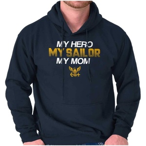 Brisco Brands United States Navy Sailor Mom Mother Hoodie Sweatshirt Women Men(Navy)
