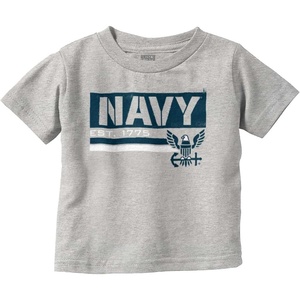 US Navy Eagle Anchor Logo Est 1775 Toddler Boy Girl T Shirt(Heather)