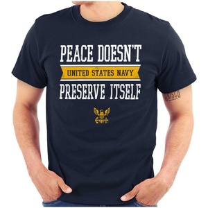 US Navy Peace Doesn’t Preserve Itself Graphic T Shirt Men or Women(Navy)