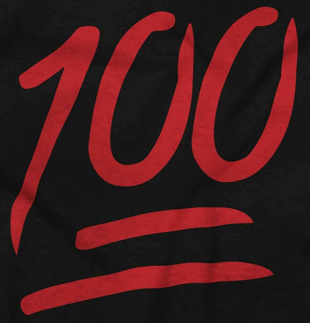 image:image100 Points Perfect Score Text Icon Graphic T Shirt Men or Women100 Percent Emoticon Black