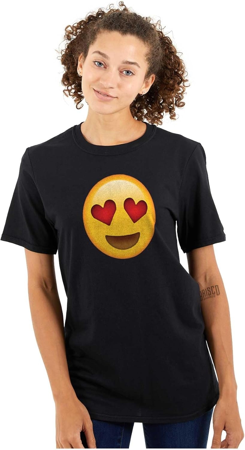 image:image100 Points Perfect Score Text Icon Graphic T Shirt Men or WomenHeart Eyes Emoticon Black